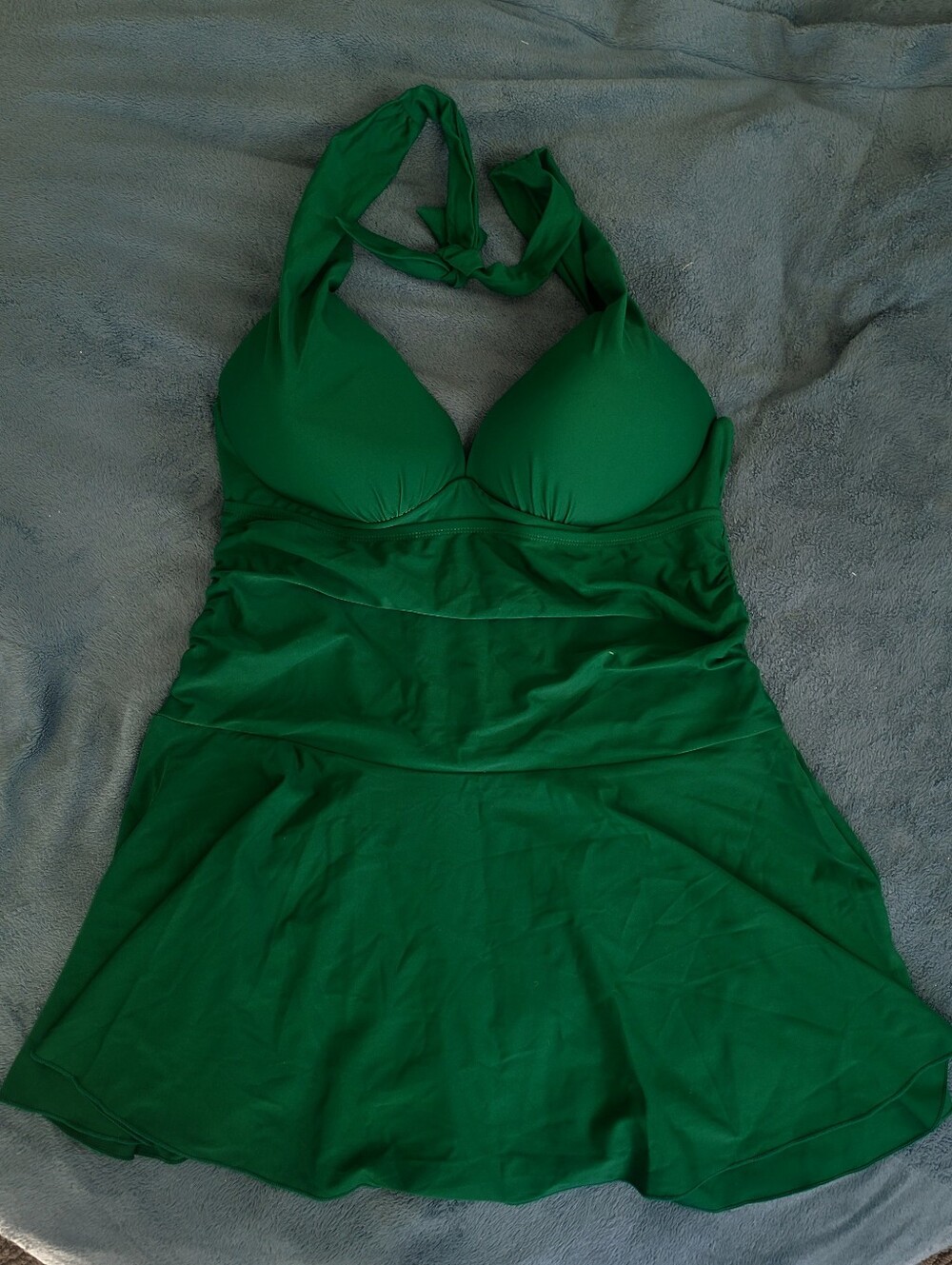 Cupshe 2XL Green Halter Swimdress - Women's Tankini Swim Dress